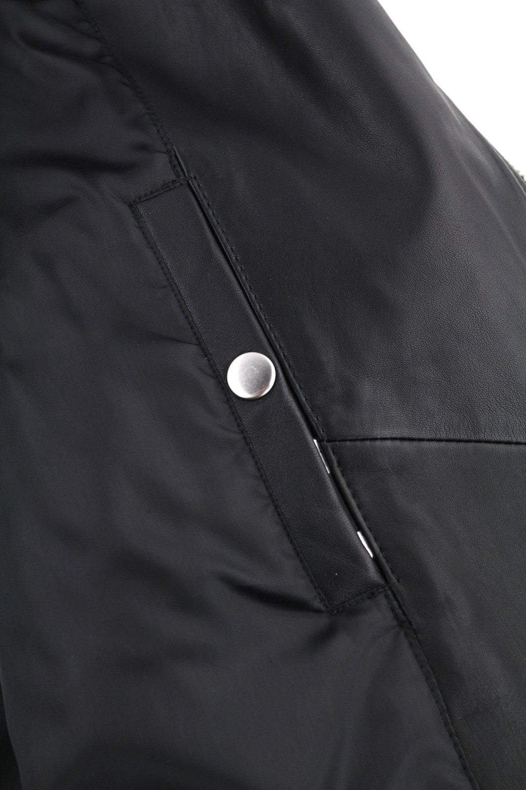 DIESEL R-Pusmir Mens Jacket S Black Sheep Leather Asymmetrical Zipp RRP€655