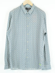 SCOTCH & SODA Ams Couture Mens Shirt 2XL Navy Cotton Patterned Button-Up