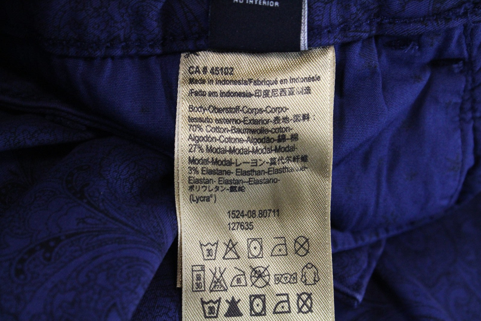 MAISON SCOTCH La Bohemienne Womens Trousers W24/L32 Skinny Patterned Blue