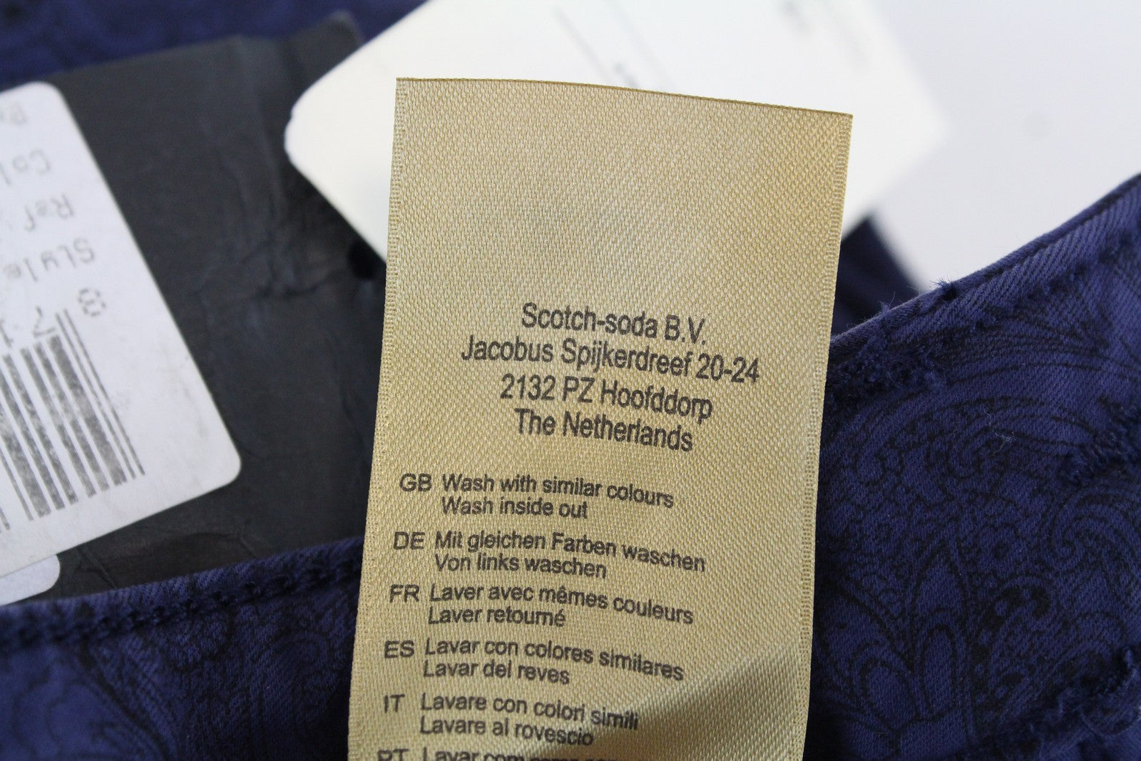 MAISON SCOTCH La Bohemienne Womens Trousers W24/L32 Skinny Patterned Blue