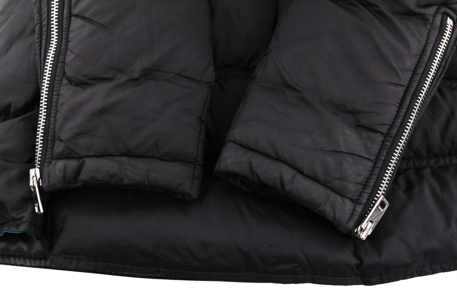 DIESEL L-Winter Mens Jacket M Black Lambskin Leather Padded Band Neck Lined