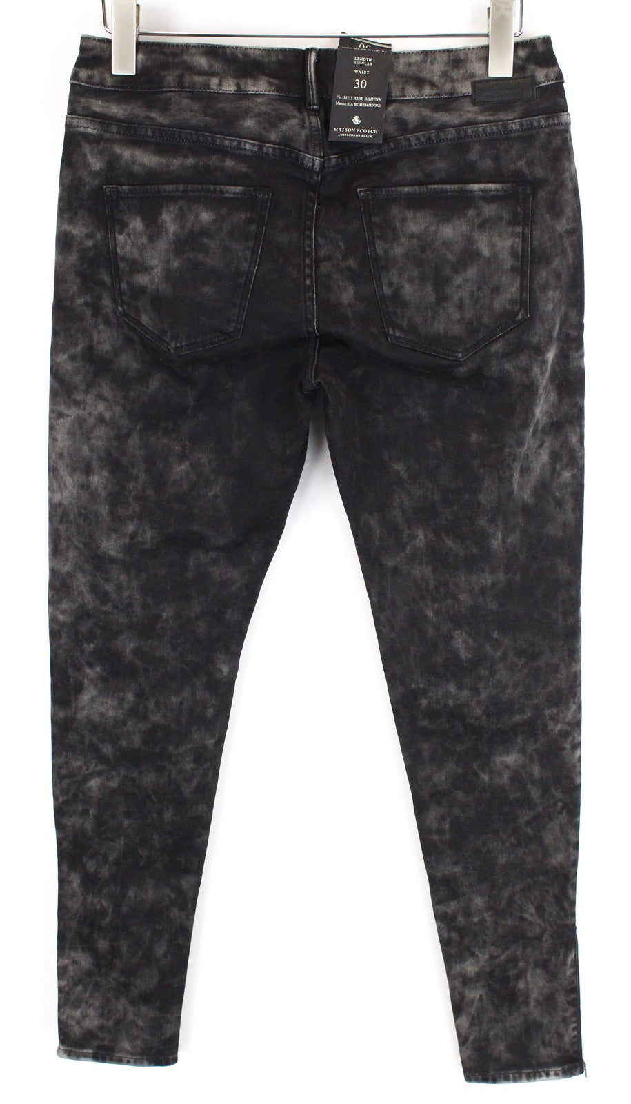 MAISON SCOTCH La Bohemienne Womens Jeans W30 Skinny Cotton Stretchy Grey Washed