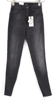 SCOTCH & SODA Haut Womens Jeans W25/L32 Skinny  Grey Cotton Stretchy Washed