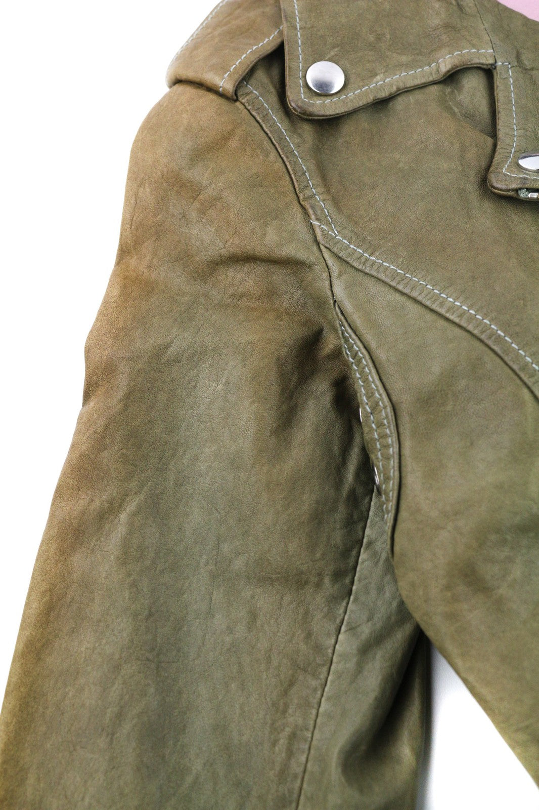 DIESEL R-Sery Womens Jacket XS Lambskin Leather Asymmetrical Zipper Notch Lapel