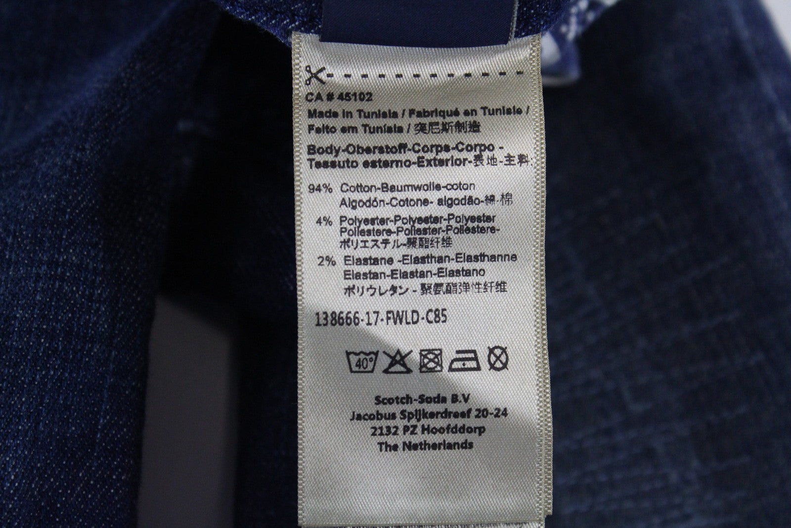 SCOTCH & SODA Supreme Womens Jeans W26/L34 Slim Straight Blue Cotton Stretchy