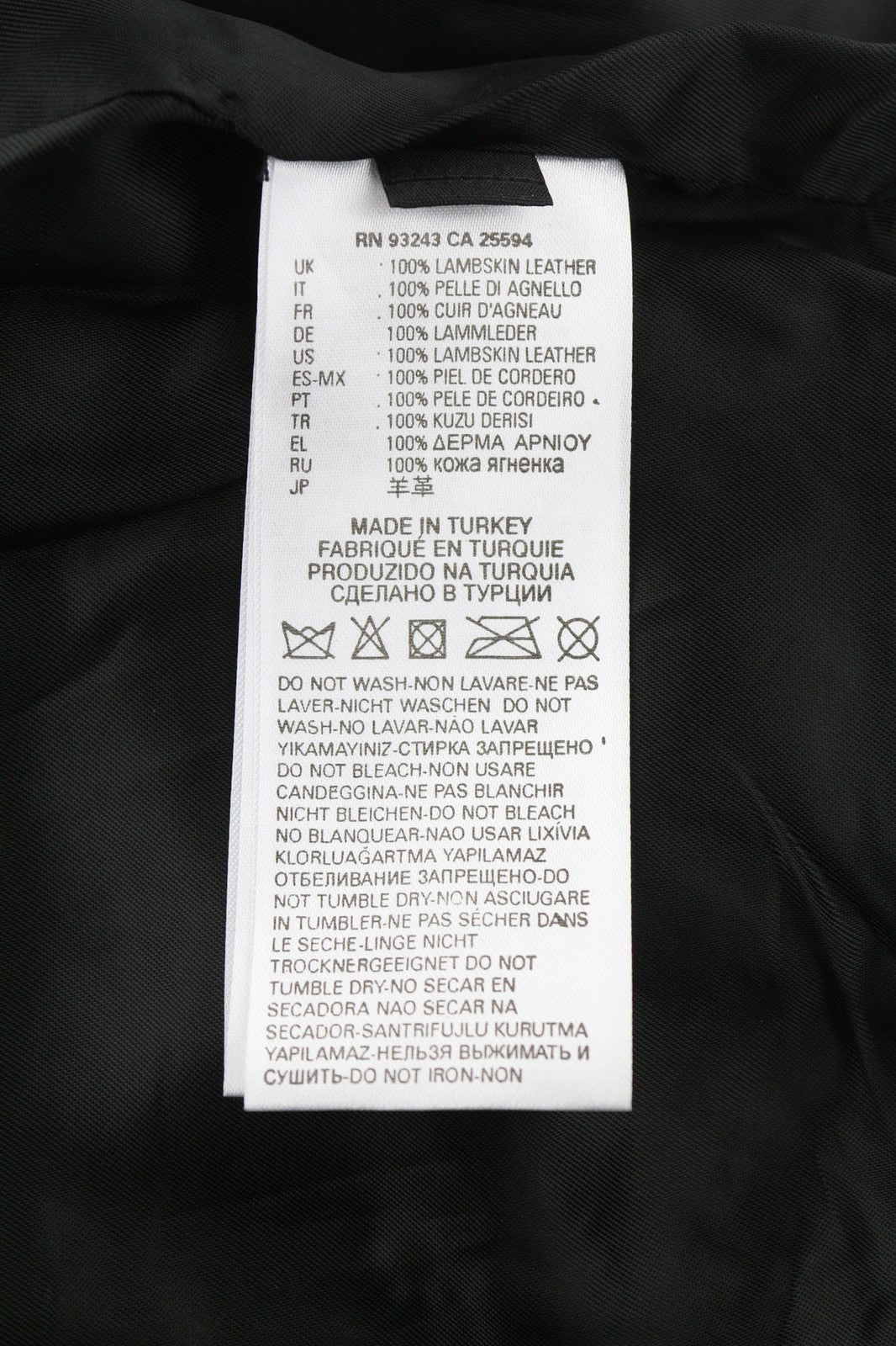 DIESEL R-Sery Womens Jacket L Lambskin Leather Asymmetrical Zipper Notch Lapel