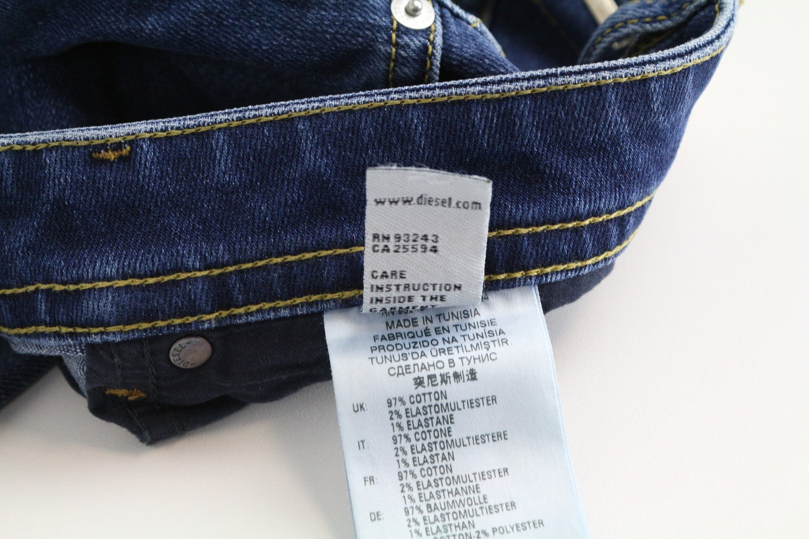 DIESEL Thommer 0870F Men's Jeans W27/L32 Blue Wash Slim Skinny Stretch