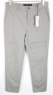 RICHMOND Men's Trousers 48 Grey Multi Pocket Cotton Stretch Casual Pants