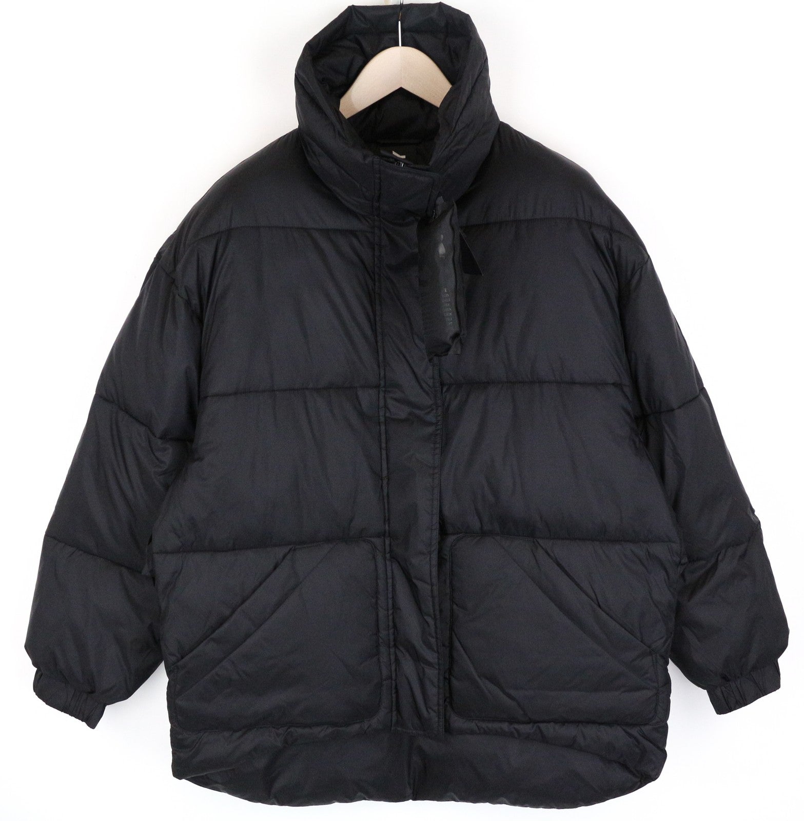 REPLAY Women's Jacket L Black Quilted Lined Long Sleeve RRP€229