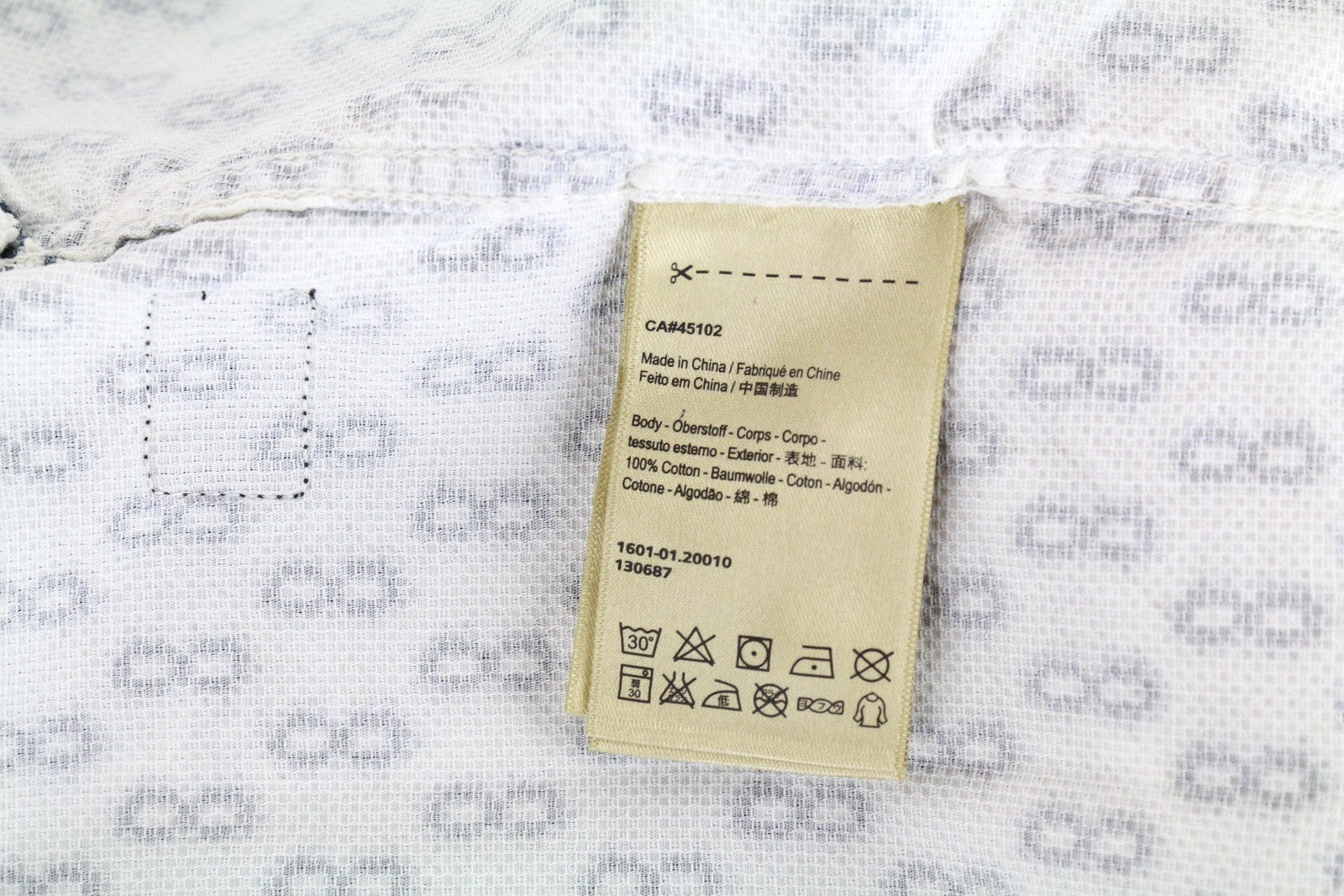 SCOTCH & SODA Ams Couture Men's Shirt L White Patterned Cotton Sleeves