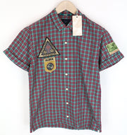 SCOTCH & SODA Ams Couture Men's Shirt S Blue Cotton Linen Short Sleeves