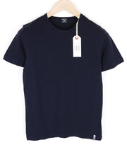 REPLAY Men's T-Shirt S Navy Cotton Stretch Plain Short Sleeve Casual