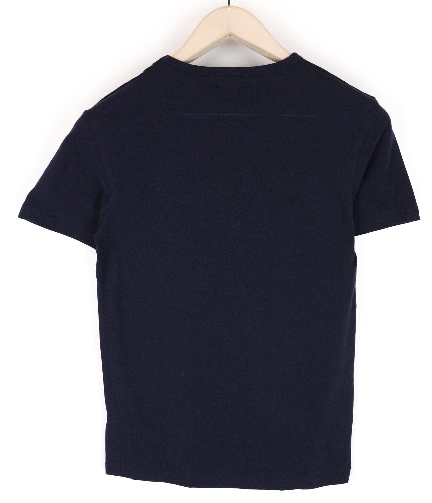 REPLAY Men's T-Shirt S Navy Cotton Stretch Plain Short Sleeve Casual