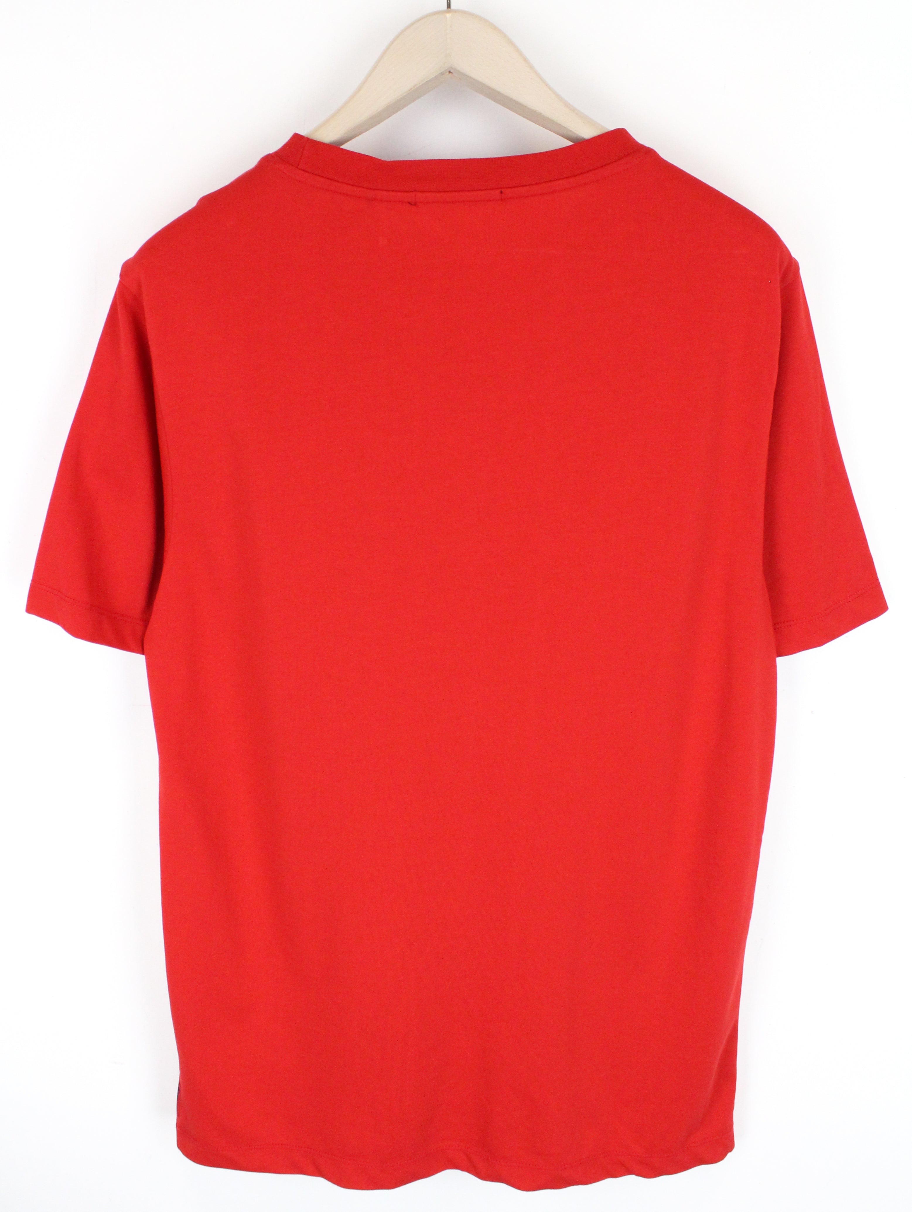 SCOTCH & SODA Ams Couture Men's T-Shirt ~L Red Blend Slogan Short Sleeve