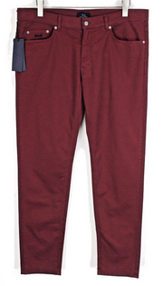 HARMONT & BLAINE Mens Red Cotton Stretchy Pants 54 Slim Jean Zip Style