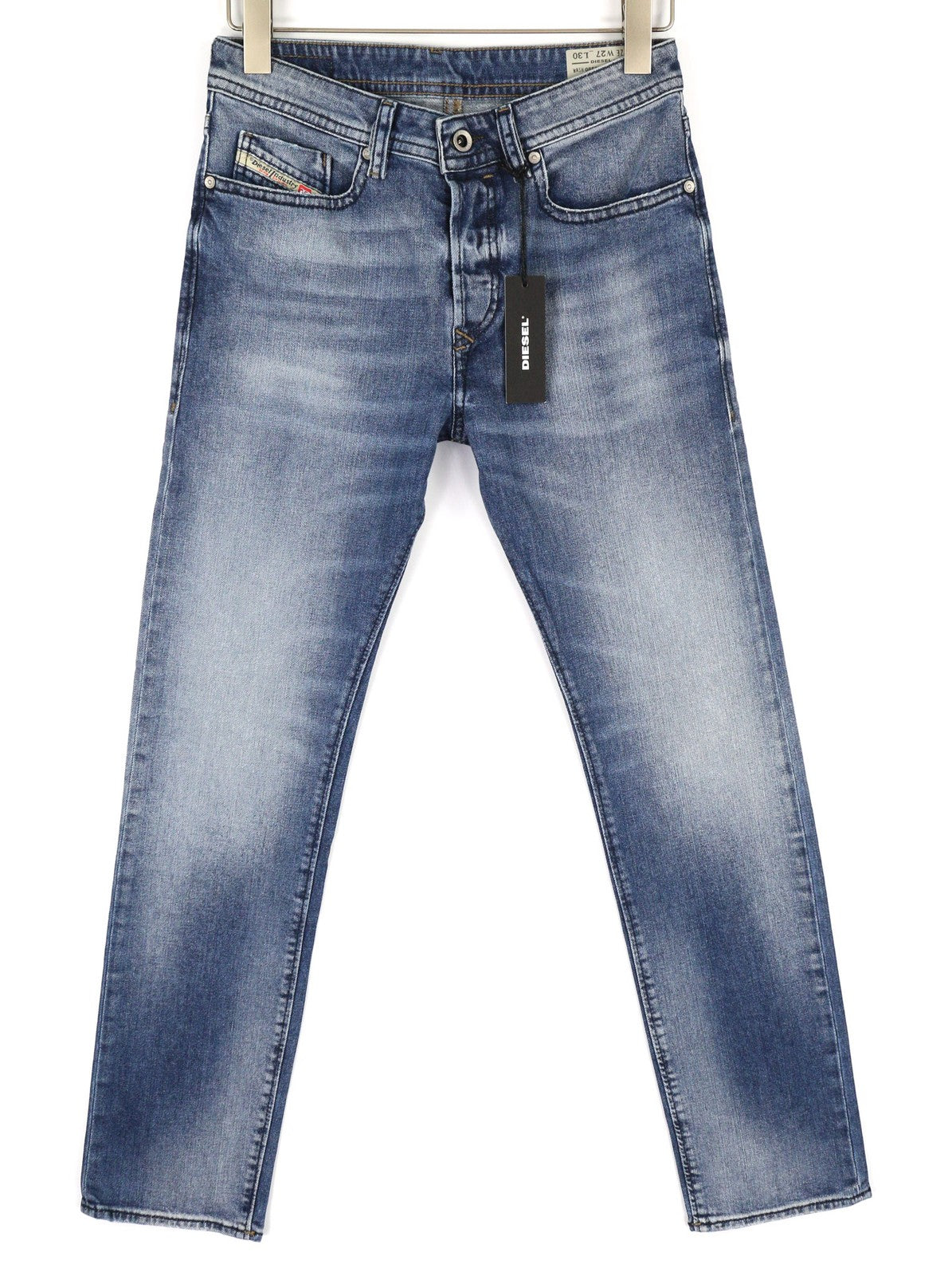 DIESEL Buster 0853P Men Jeans W27/L30 Regular Slim Tapered Stretch Faded Blue