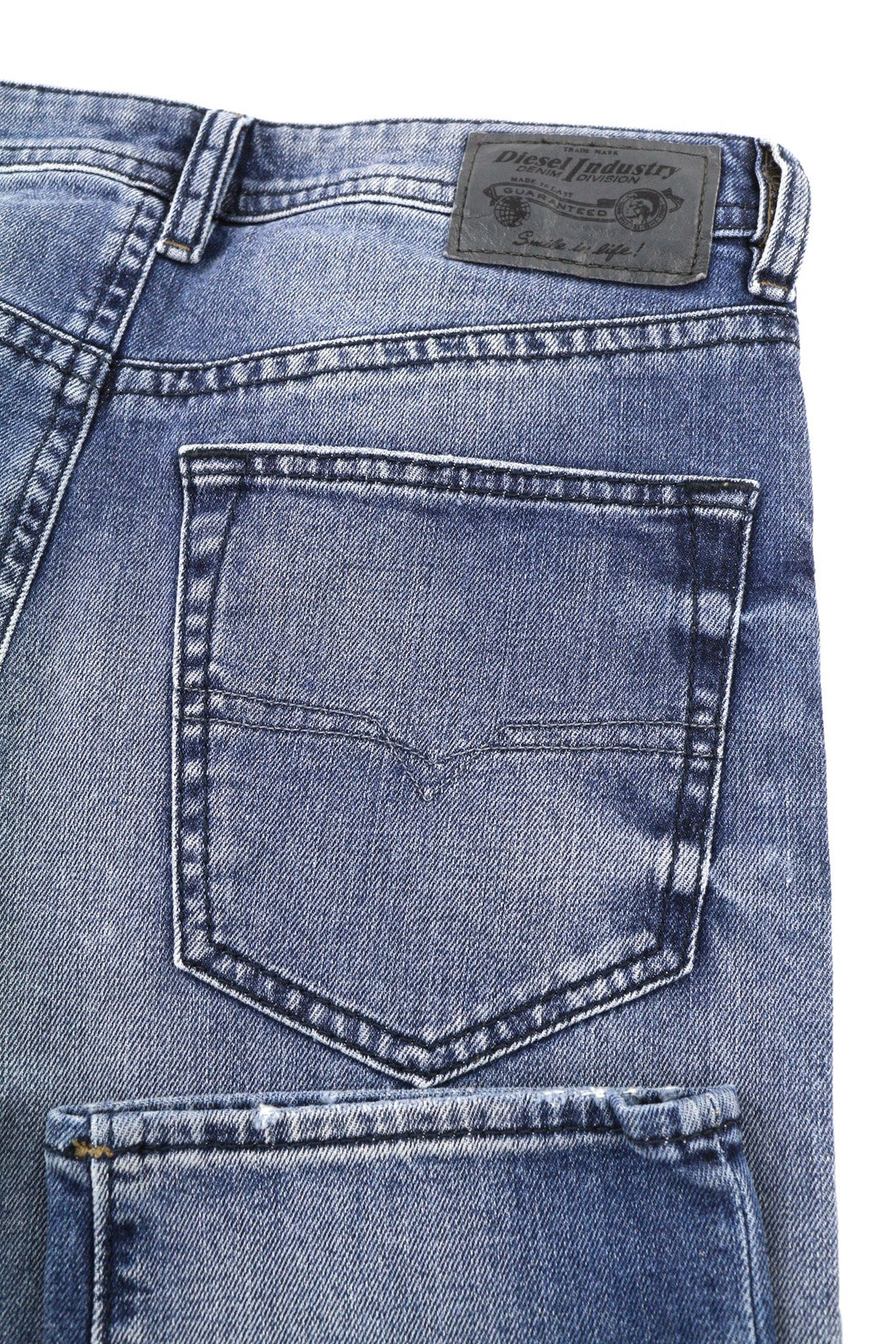 DIESEL Buster 0853P Men Jeans W27/L30 Regular Slim Tapered Stretch Faded Blue