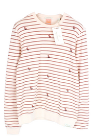 SCOTCH & SODA Mens Pink Striped Sweatshirt M Long Sleeve Cotton Casual