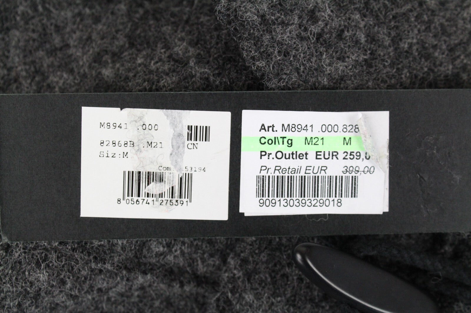 REPLAY Mens Grey Wool Blend Coat M Hooded  Lined Long Sleeve