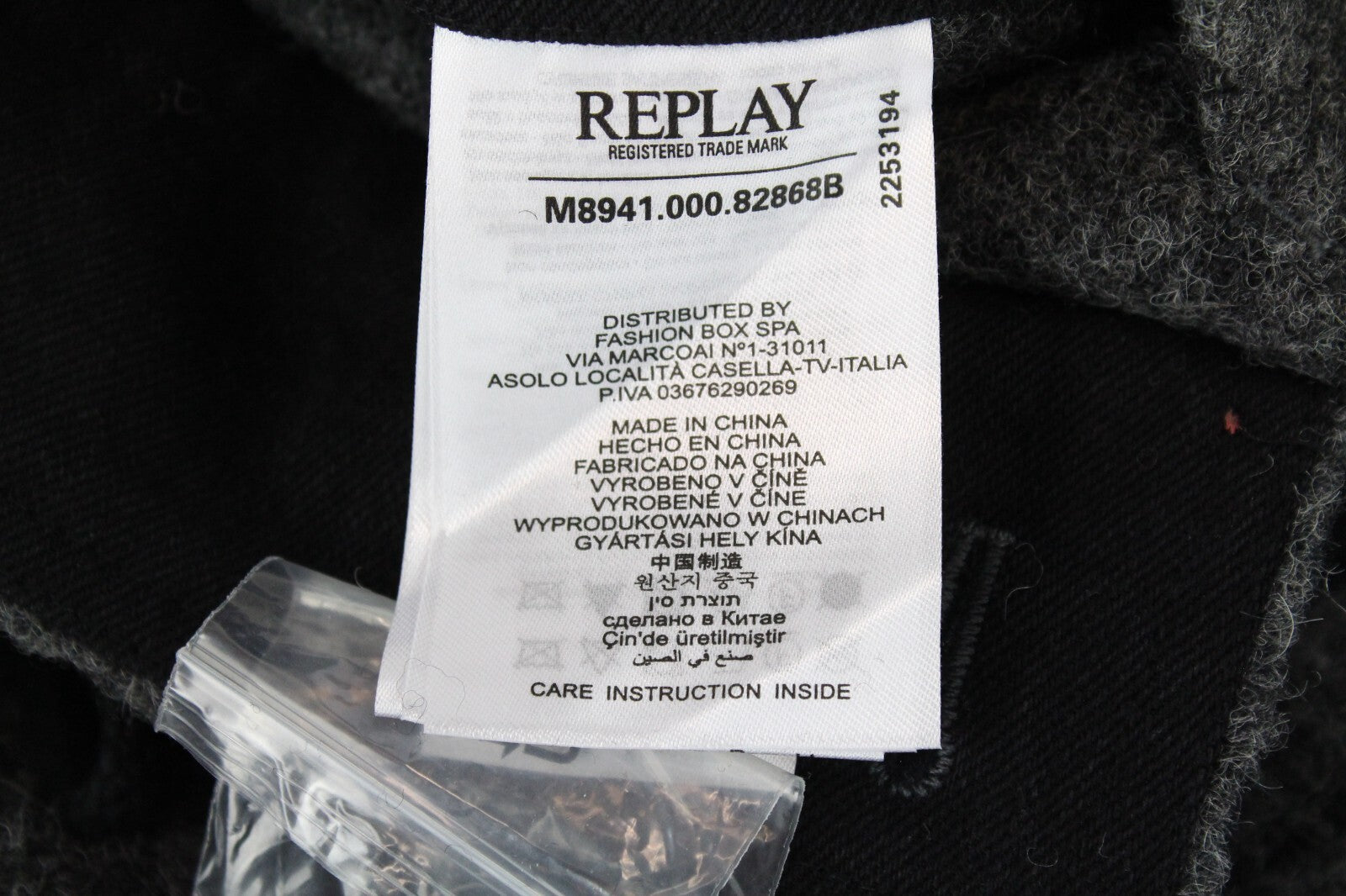 REPLAY Mens Grey Wool Blend Coat M Hooded  Lined Long Sleeve