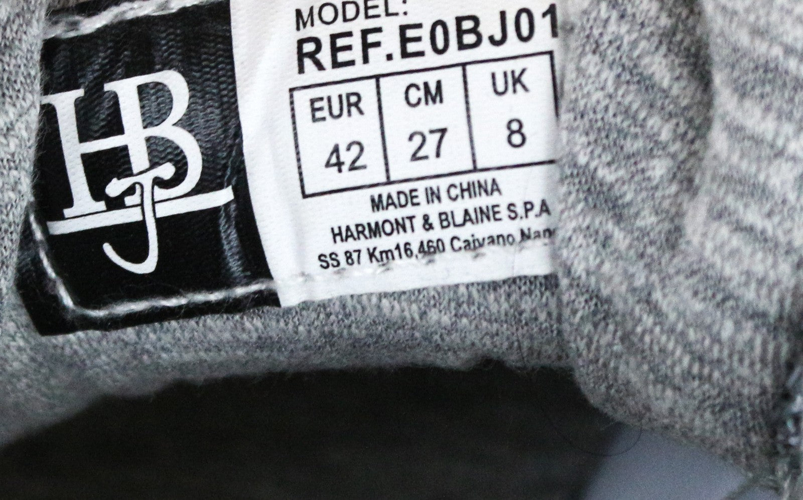 HARMONT & BLAINE Men's Trainers EU42 Grey Green Reflective Low Sneakers