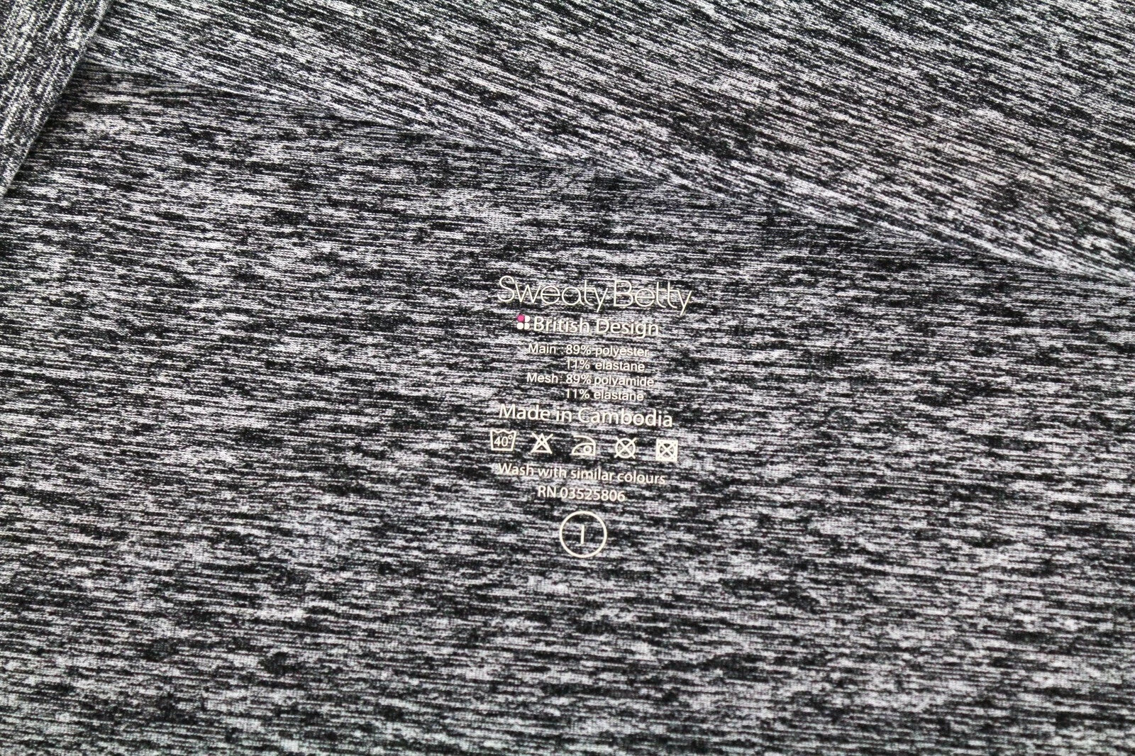 SWEATY BETTY Contemporary Women's T-Shirt L Grey Stretch Cropped Sleeve