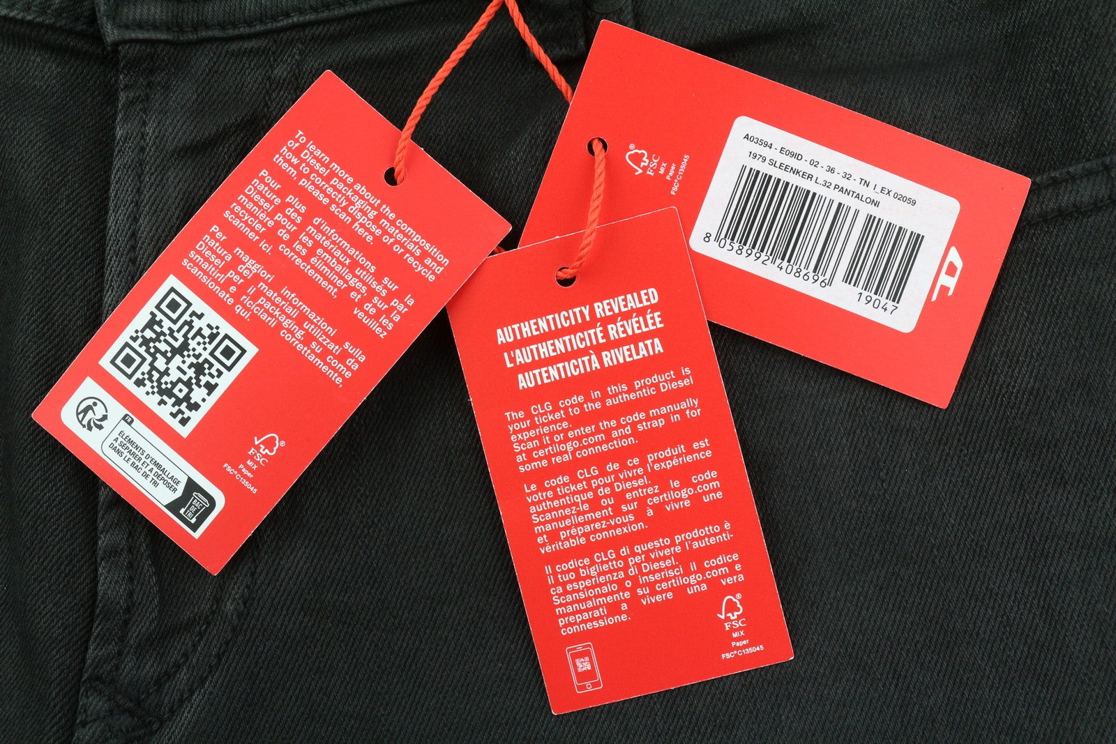 DIESEL 1979 Sleenker E09ID Men Jeans W36/L32 Slim  Coated Shiny Black RRP€225