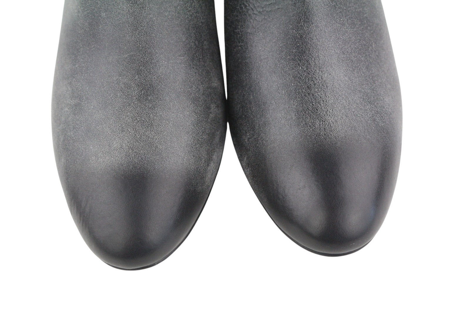 DIESEL D-Texanne CH Women Boots EU41 Black Grey Leather Ankle Top Cuban RRP€290