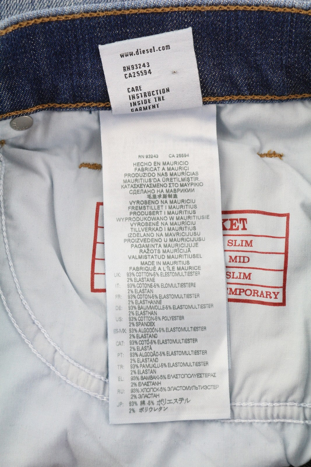 DIESEL 2019 D-Strukt 0DQAE Men Jeans W32/L32 Slim  Zip Fly Fade Effect RRP€175