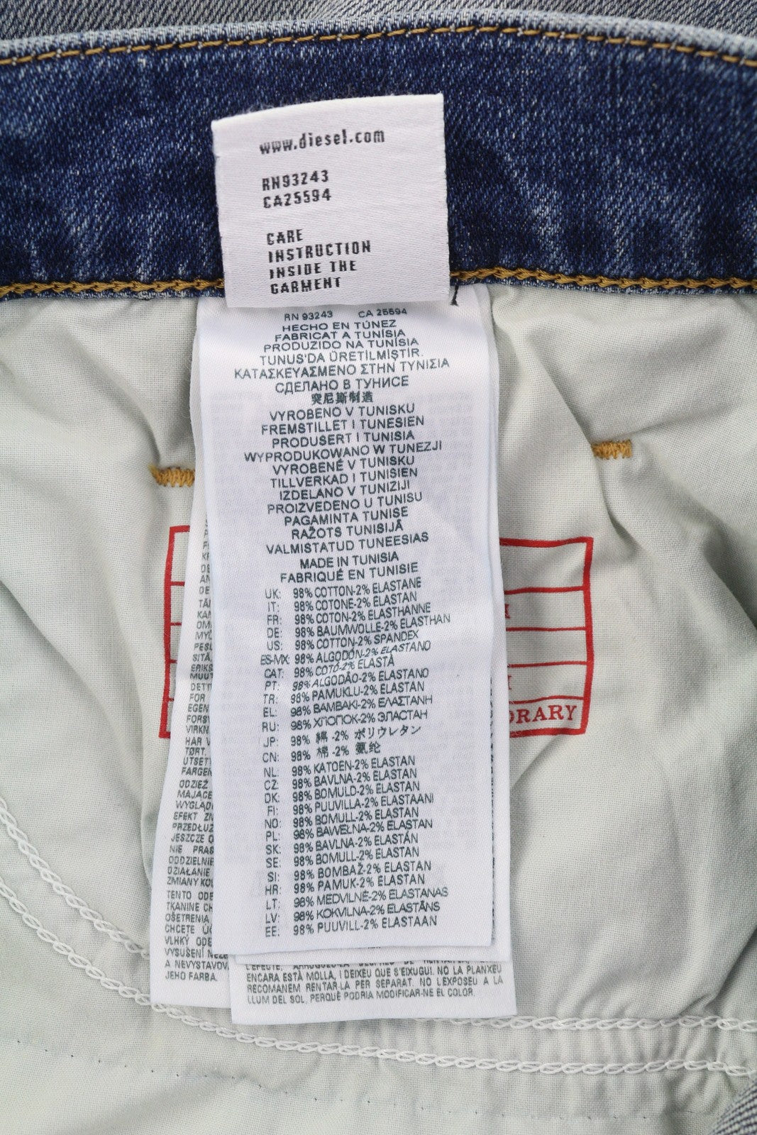 DIESEL 2019 D-Strukt 09H45 Men Jeans W40/L34 Slim Distress Fade Effect RRP€250