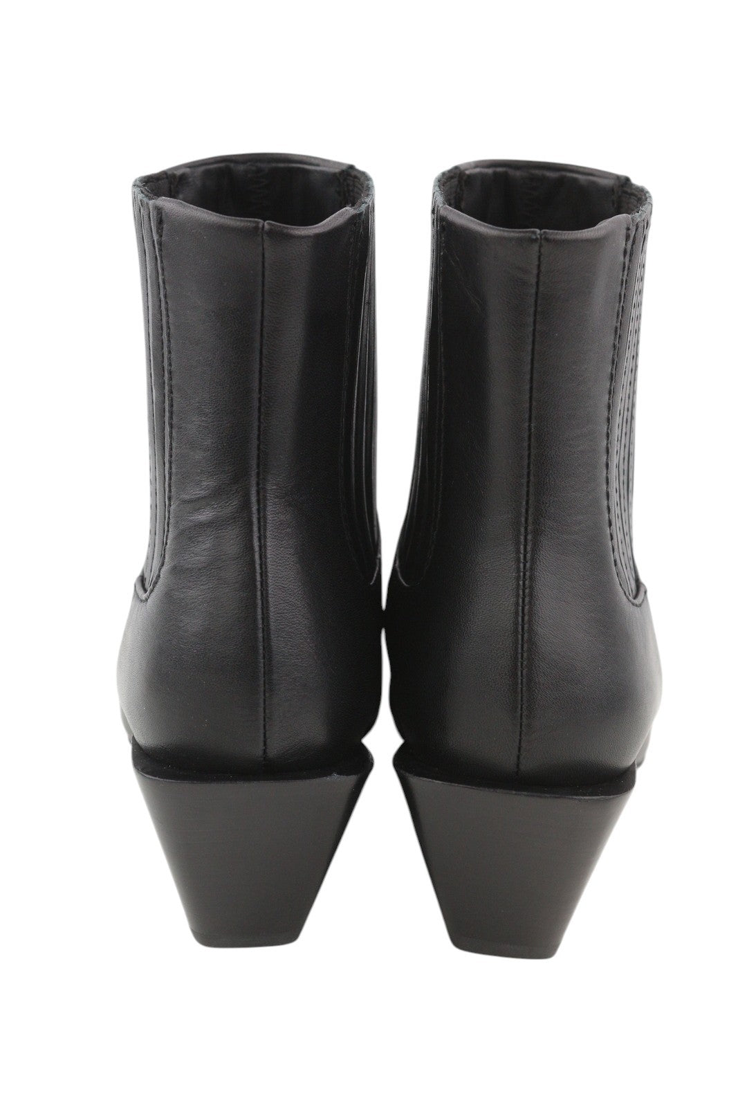 DIESEL D-Texanne CH Women Boots EU40 Black Leather Almond Ankle Top RRP€290