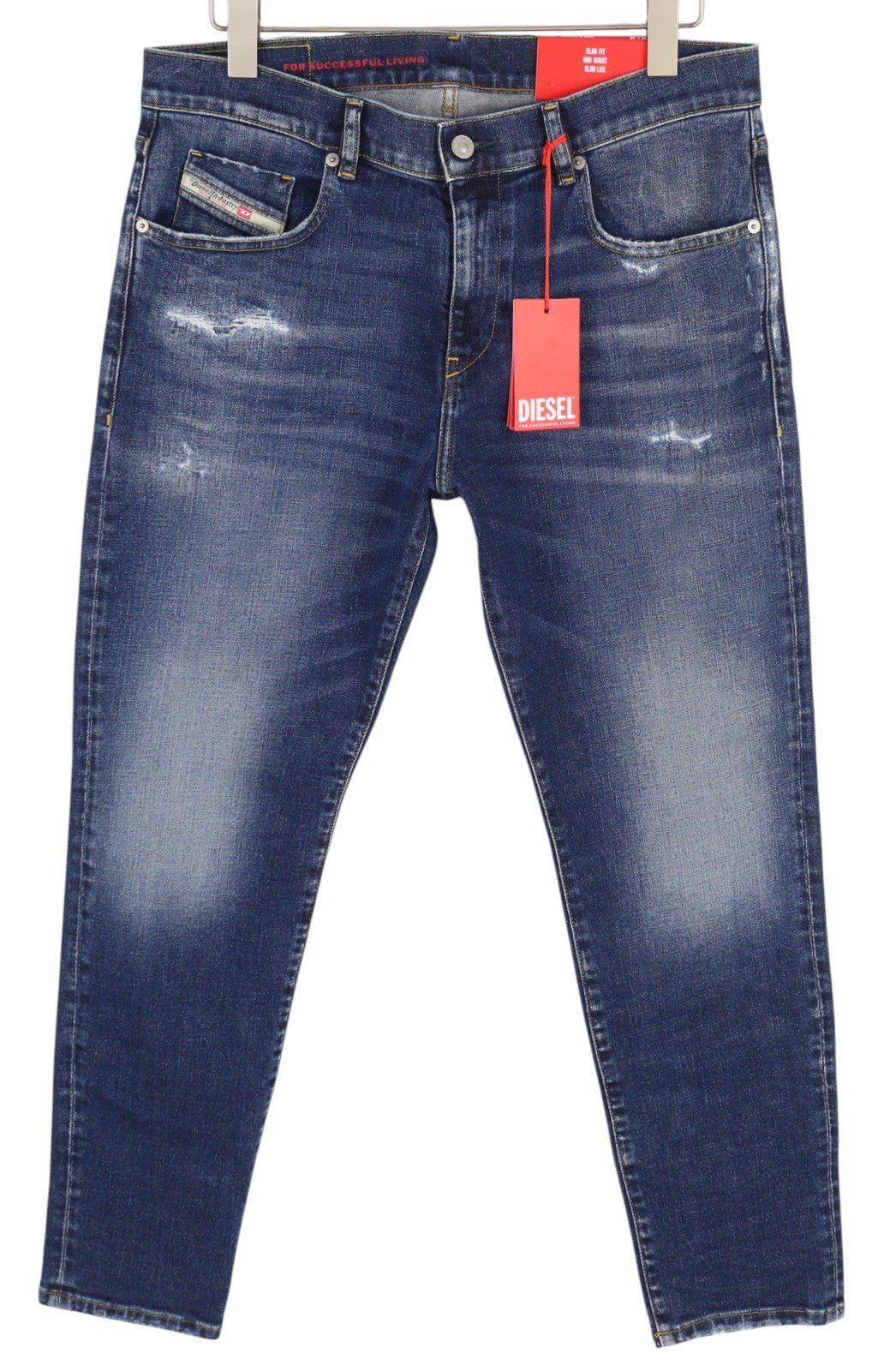 DIESEL 2019 D-Strukt E9B90 Men Jeans W32/L30 Slim  Distress Fade Effect RRP€250