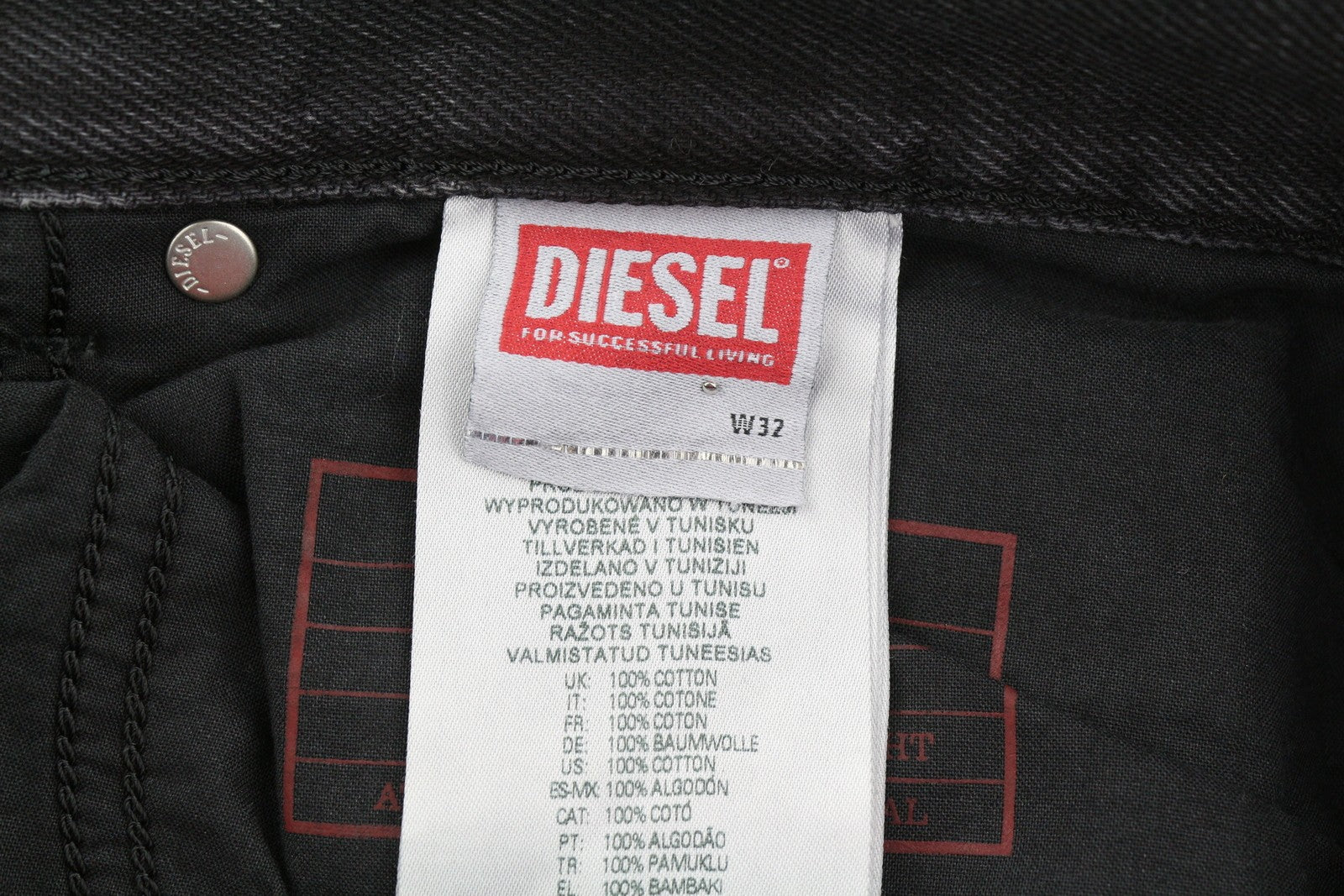 DIESEL 1995 D-SARK 09B88 Men Jeans W32/L32 Slim  Straight Washed Black RRP€185