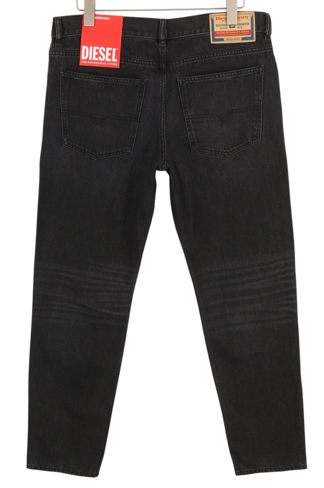 DIESEL 1995 D-SARK 09B88 Men Jeans W32/L32 Slim  Straight Washed Black RRP€185