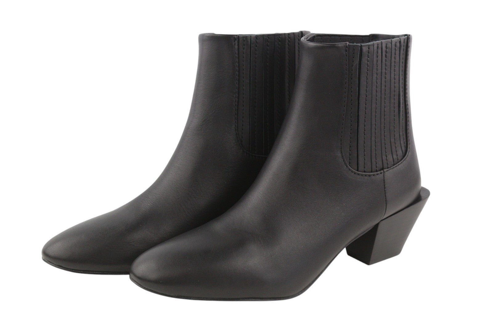 DIESEL D-Texanne CH Women Boots EU39 Black Leather Almond Toe RRP€290 Cuban Heel