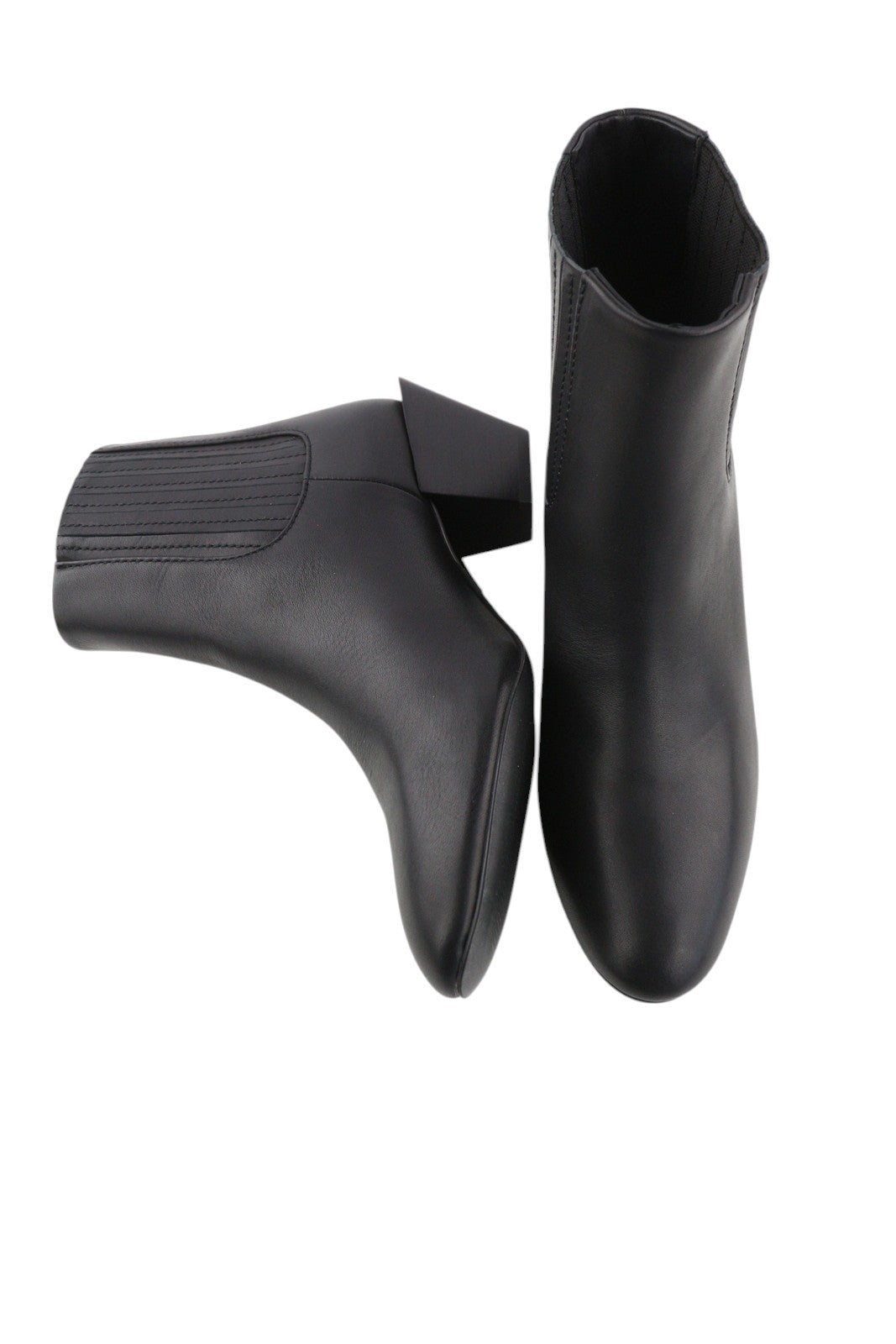 DIESEL D-Texanne CH Women Boots EU39 Black Leather Almond Toe RRP€290 Cuban Heel