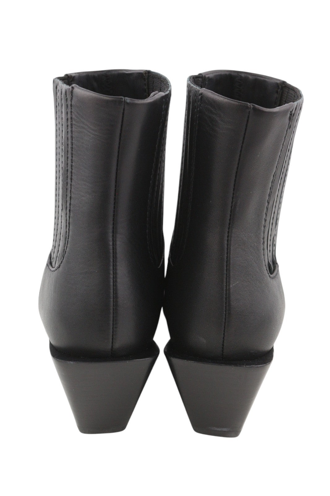 DIESEL D-Texanne CH Women Boots EU39 Black Leather Almond Toe RRP€290 Cuban Heel