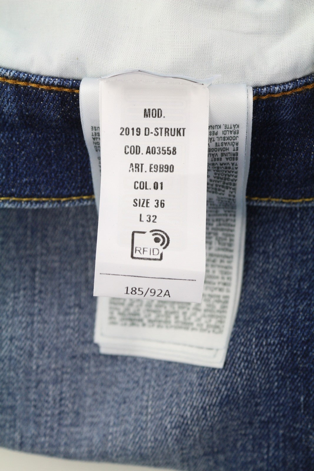 DIESEL 2019 D-Strukt E9B90 Men Jeans W36/L32 Slim  Distress Fade Effect RRP€250