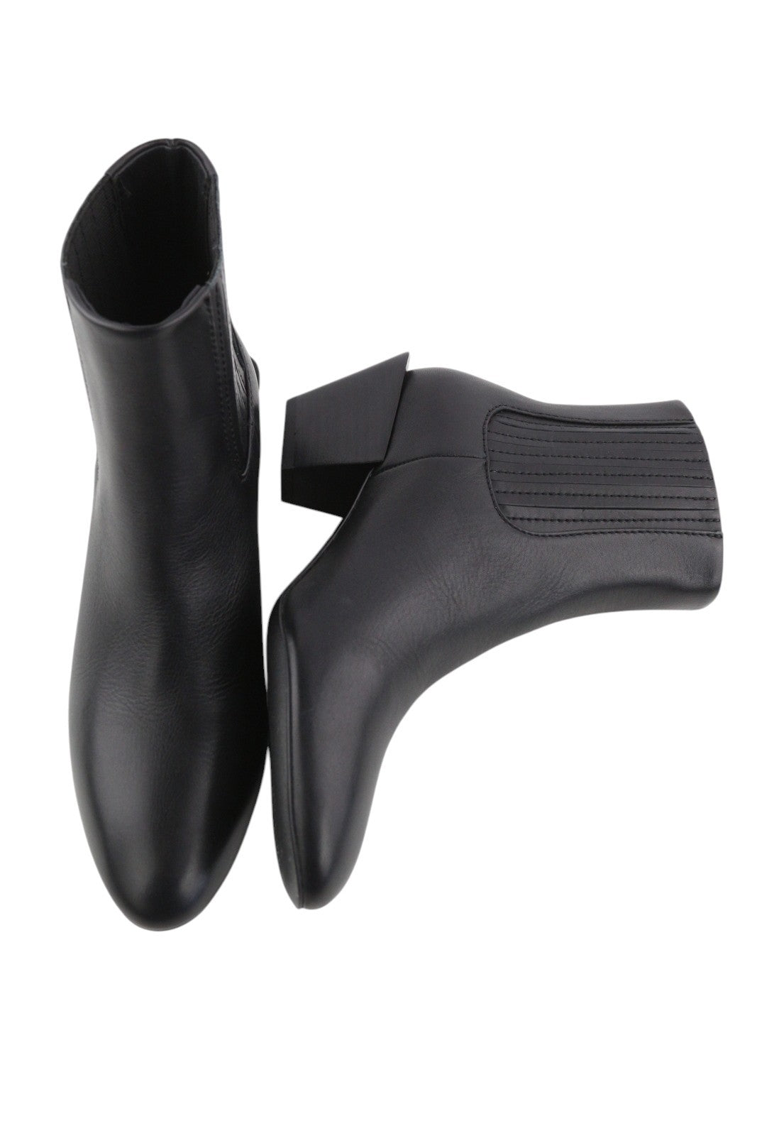 DIESEL D-Texanne CH Women Boots EU38 Black Leather Almond Ankle Top RRP€290 Heel