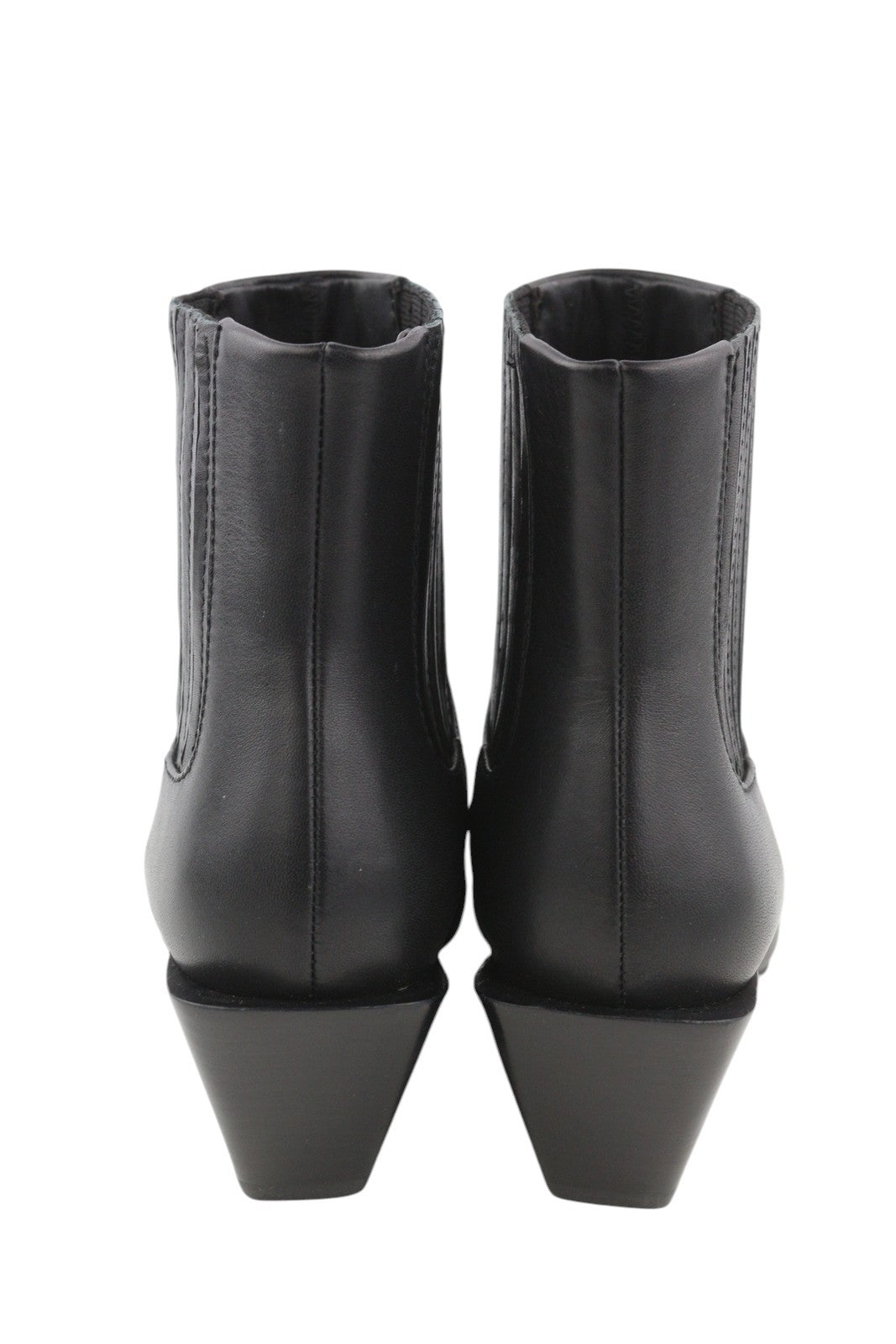 DIESEL D-Texanne CH Women Boots EU38 Black Leather Almond Ankle Top RRP€290 Heel