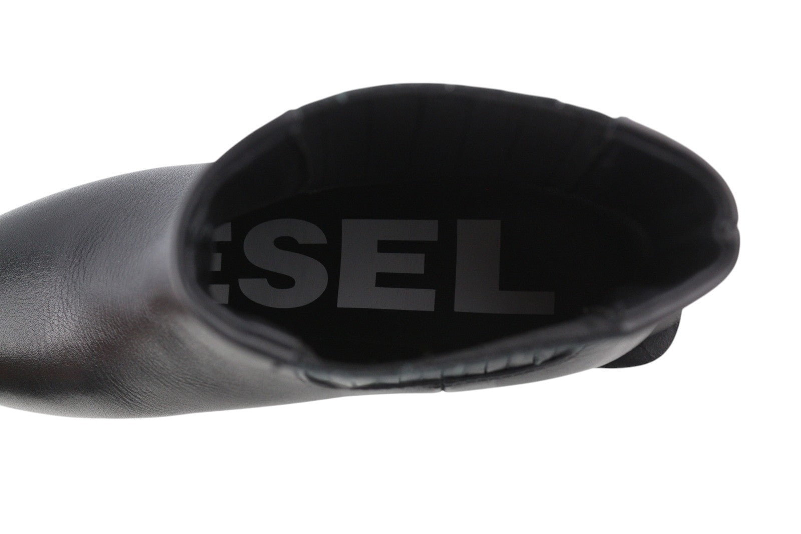 DIESEL D-Texanne CH Women Boots EU38 Black Leather Almond Ankle Top RRP€290 Heel