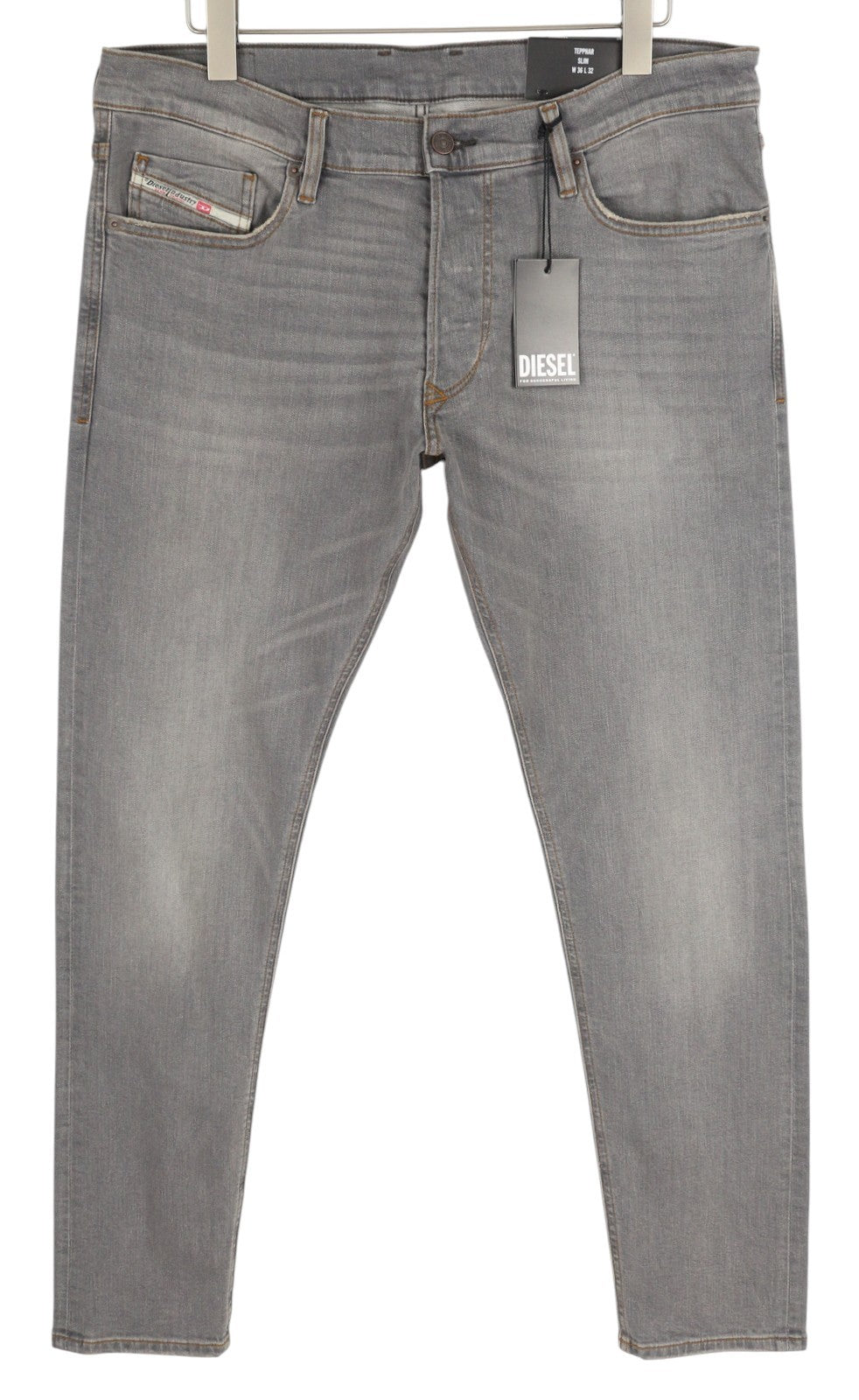 DIESEL Tepphar RB061 Men Jeans W36/L32 Slim  Button Fly Washed Grey RRP€175