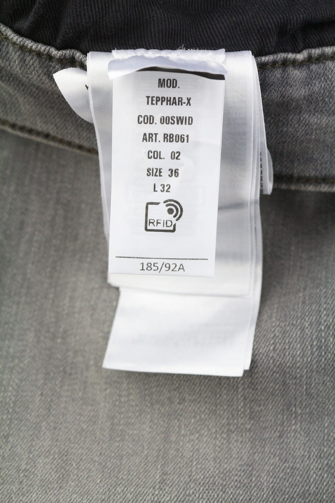 DIESEL Tepphar RB061 Men Jeans W36/L32 Slim  Button Fly Washed Grey RRP€175