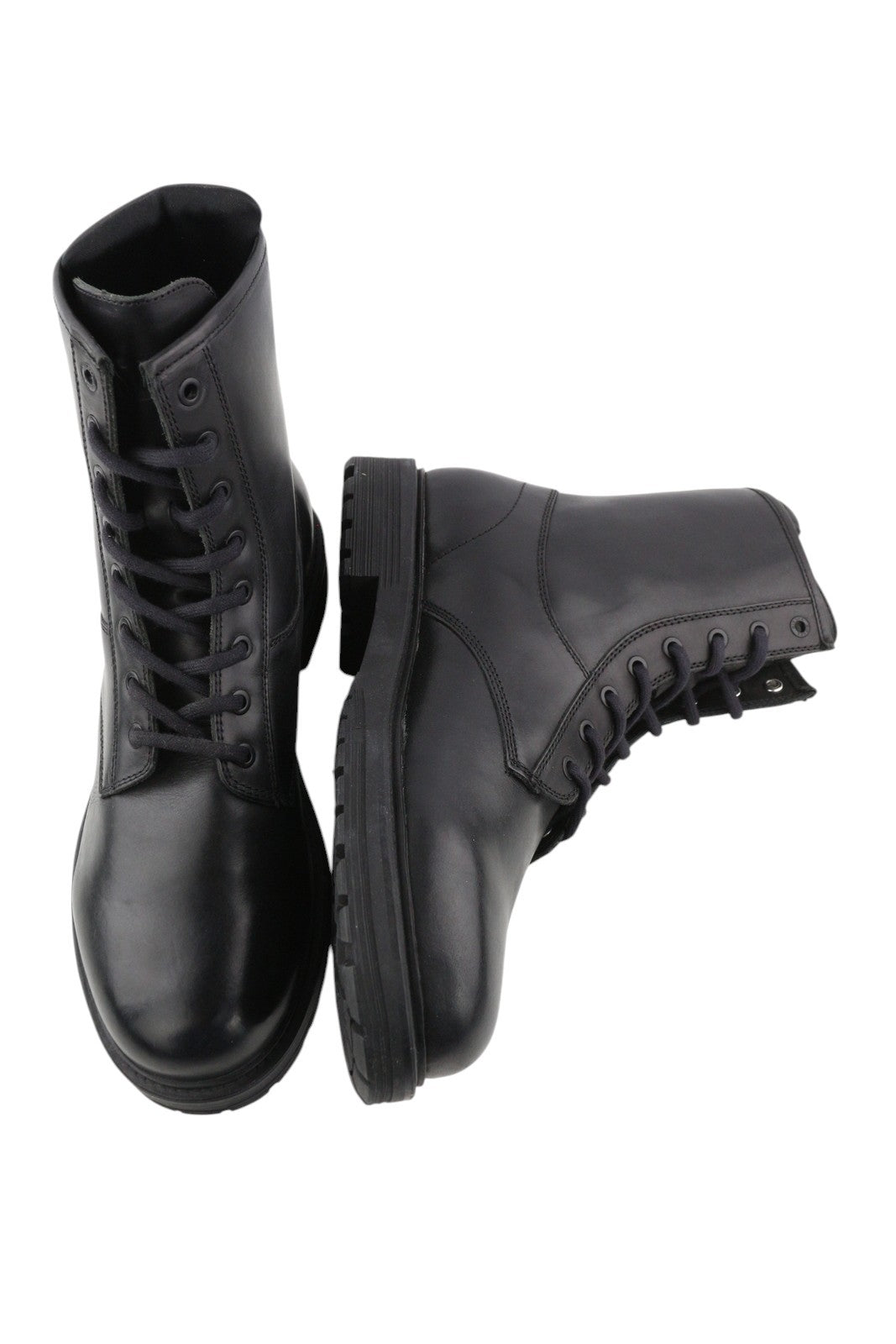 DIESEL D-Alabhama CB Men Boots EU45 Black Leather Lace Up Combat Type RRP€295