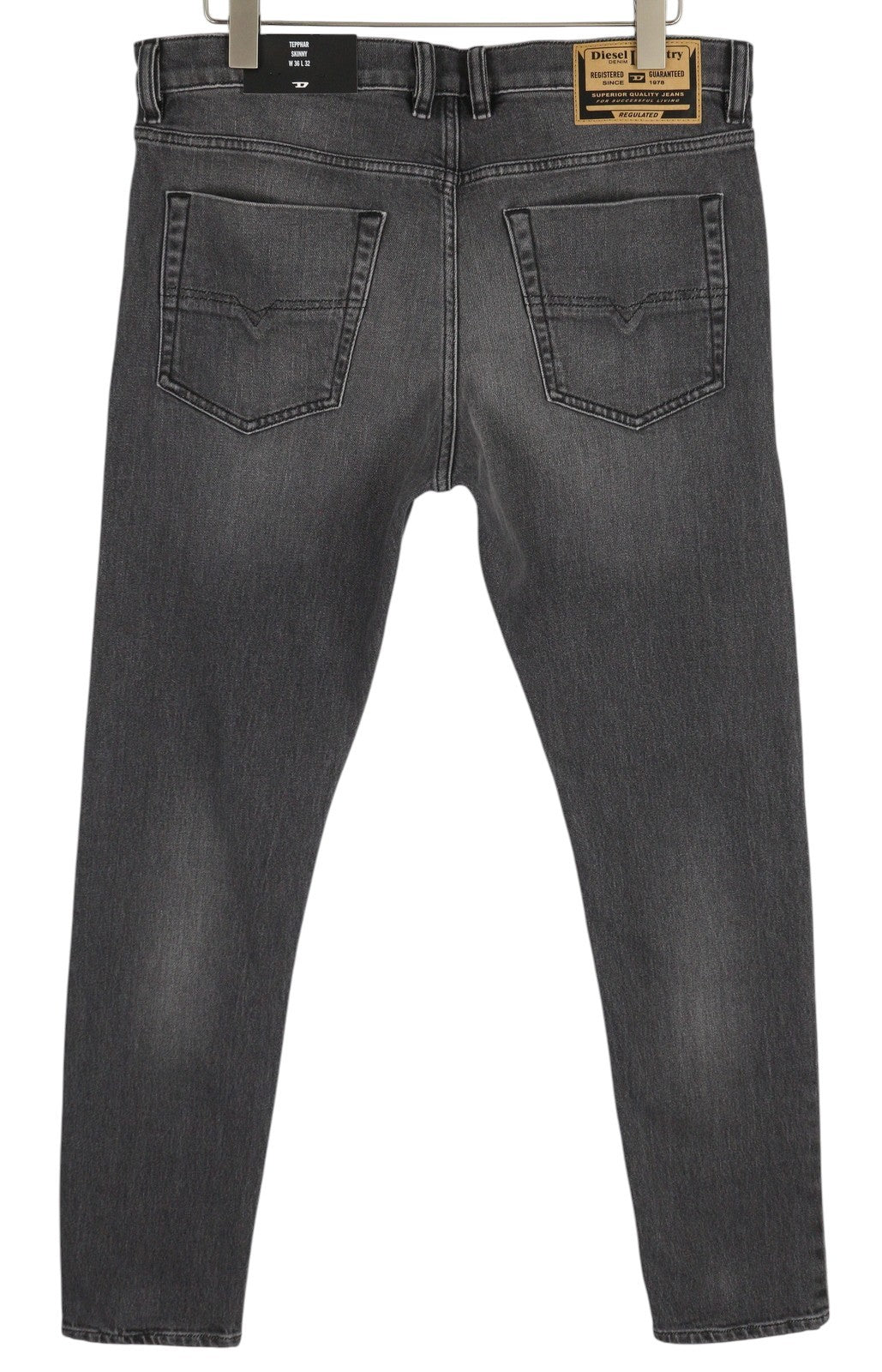 DIESEL Tepphar-X R975F Men Jeans W36/L32 Skinny  Buttoned Washed Grey RRP€175