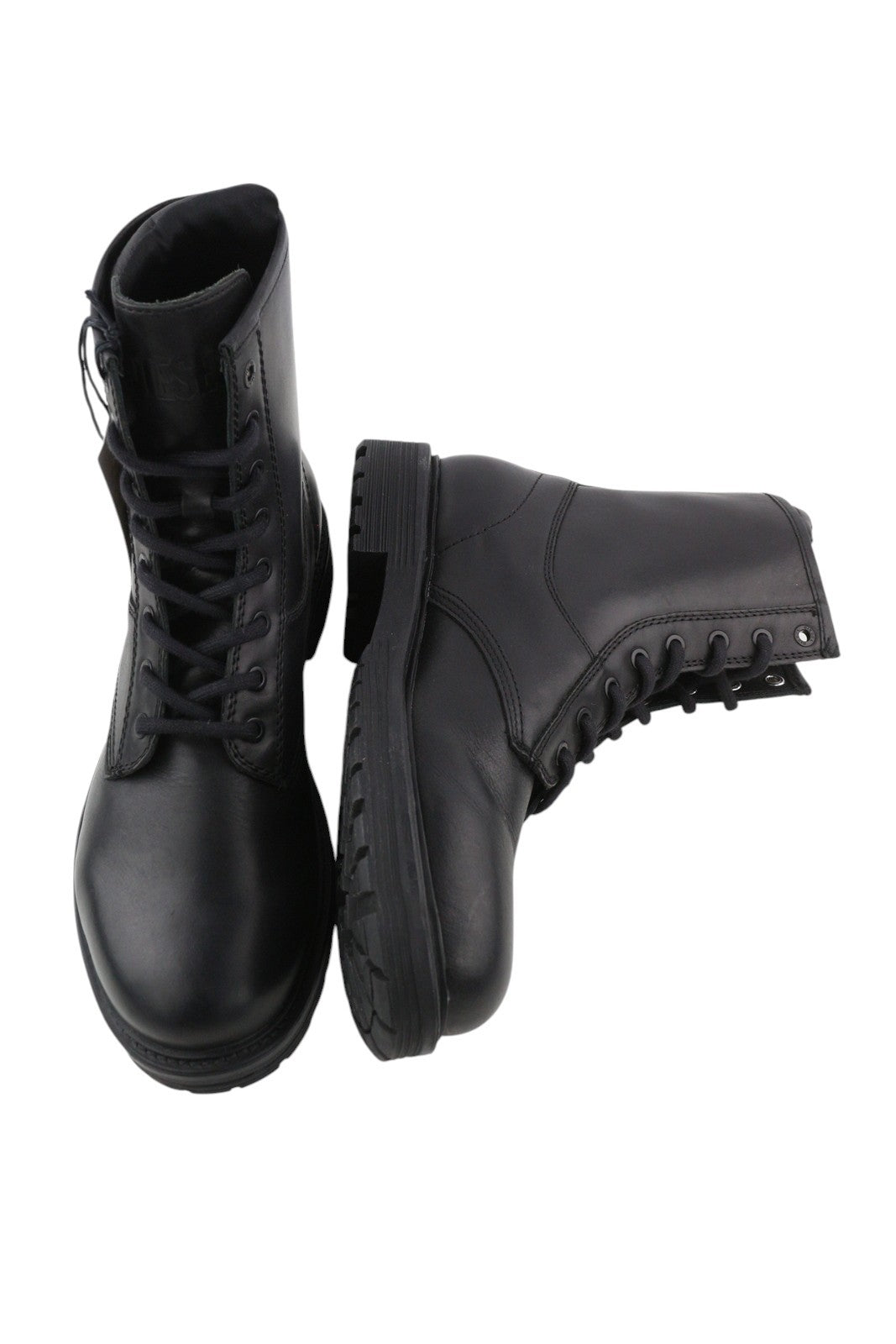 DIESEL D-Alabhama CB Men Boots EU43 Black Leather Lace Up Combat Type RRP€295