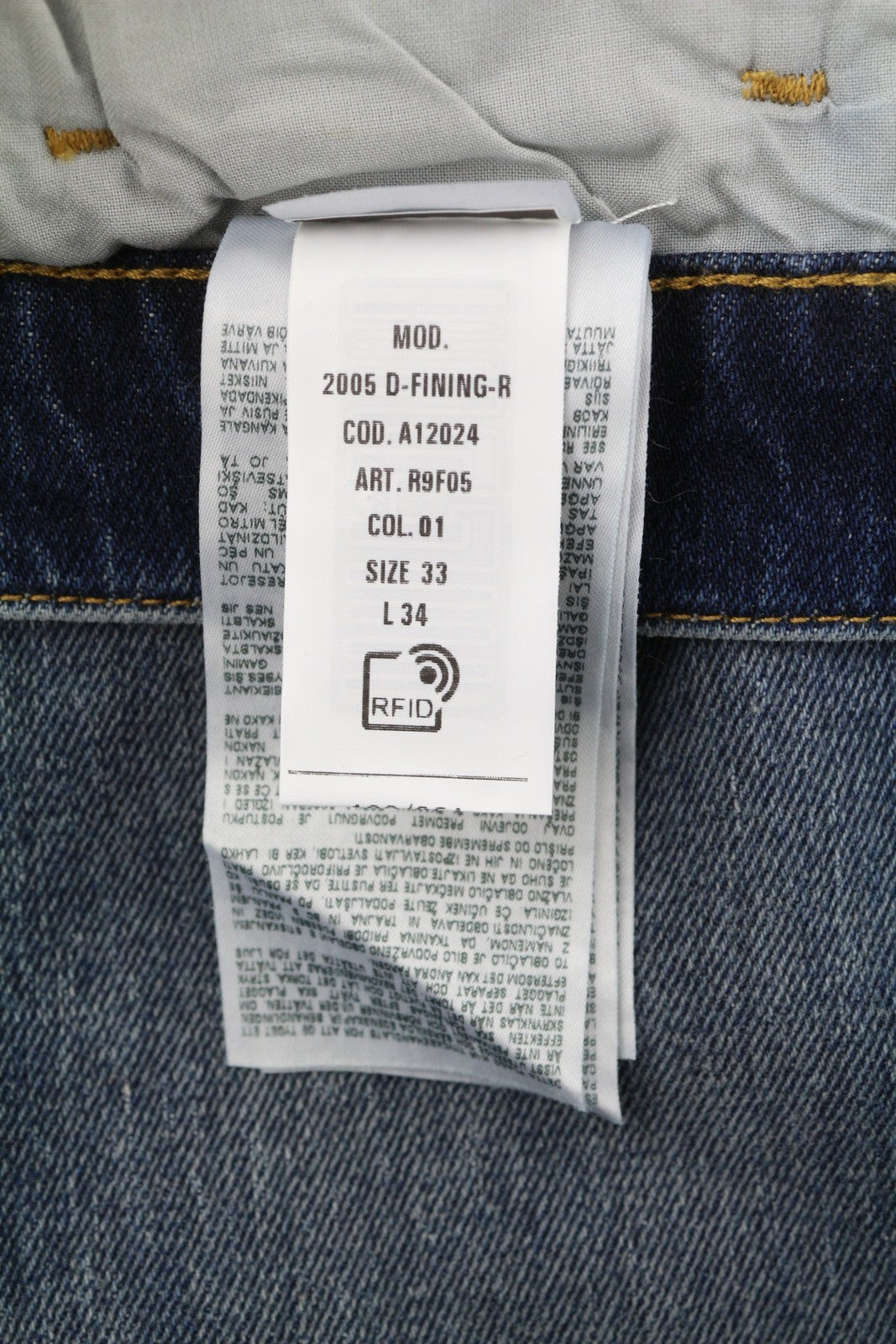 DIESEL 2005 D-Fining R9F05 Men Jeans W33/L34 Regular Tapered Distress RRP€225