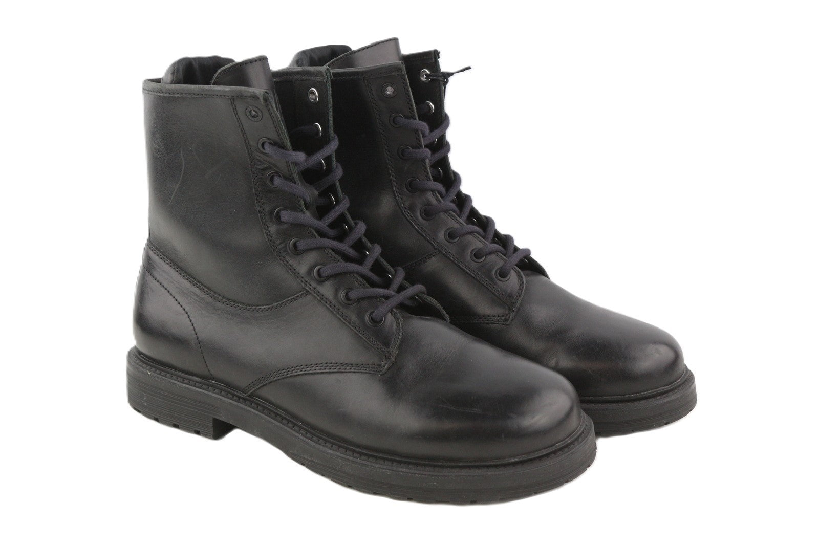 DIESEL D-Alabhama CB Men Boots EU44 Black Leather Laced Combat Type Dark RRP€295