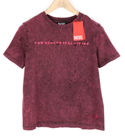 DIESEL T-Reg-E4 Womens T-Shirt M Black Short Sleeve Crew Collar Washed RRP€125