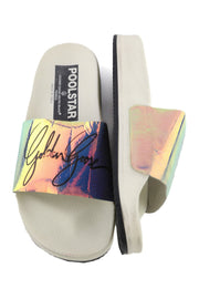 GOLDEN GOOSE Poolstar Women Slippers EU39 White Swimming Pool Summer Slip On